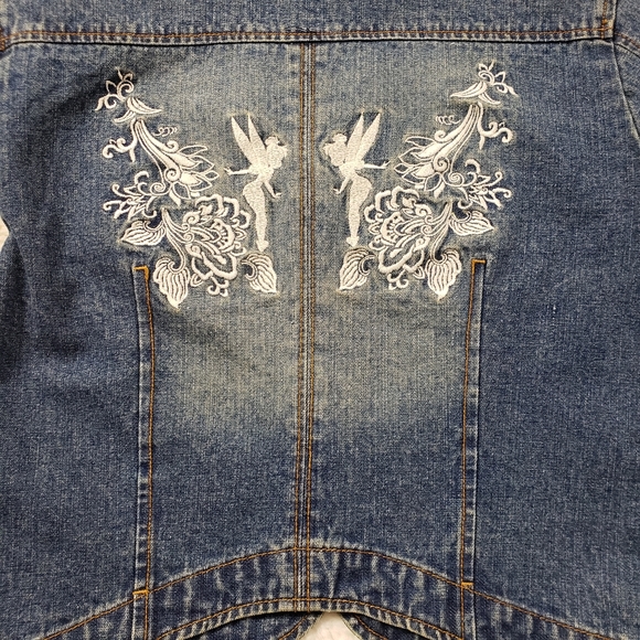 Disney's Tinkerbell embroidered cropped jean jacket - Picture 14 of 14